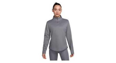 Nike therma-fit one grey donna 1/2 zip thermal top