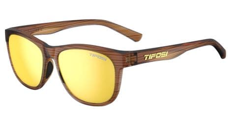 Tifosi swank woodgrain sunglasses brown / yellow screen