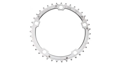 Plateau route 5bra d 135 miche 39dts milieu triple pour campa alu argent axe carre 9 10v