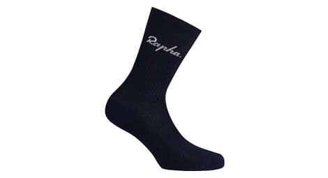 Chaussettes rapha cotton crew bleu foncé/blanc
