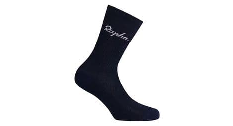 Chaussettes rapha cotton crew bleu/blanc