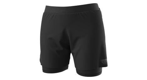 Pantalones cortos 2 en 1 dynafit alpine pro para mujer negro
