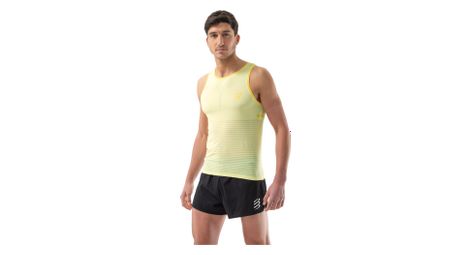 Débardeur compressport pro racing jaune/vert homme
