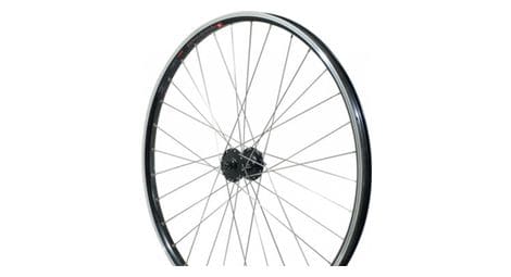 Roue vtc 700x35 avant kargo disc vae-e-bike alu double paroi moyeu shimano m475 disc 6 trous noire blocage (renforce)