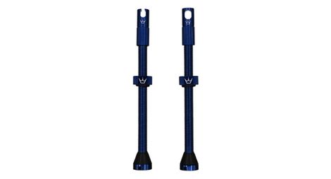 Peaty's cnc tubeless valves 80mm dark blue