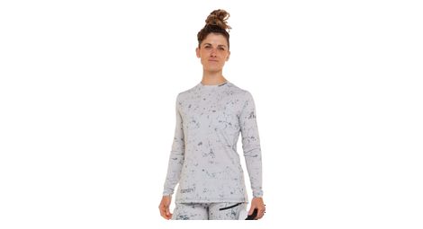 Maillot race de manga larga para mujer gris/verde
