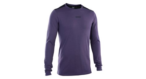 Maillot de corps vtt manches longues ion mérinos violet homme