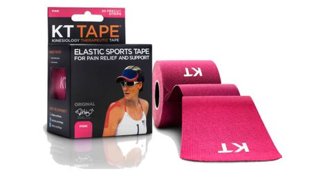 Bande predecoupee kt tape coton original rose 20 bandes