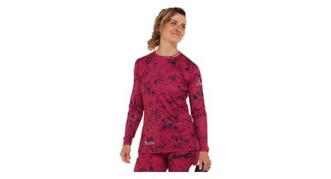 Maillot race de manga larga para mujer rojo