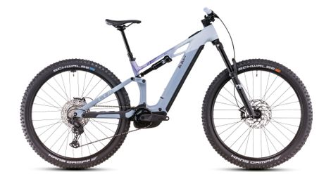 Cube stereo hybrid one44 hpc race 800 electric full suspension mtb shimano deore xt 12s 800 wh 27.5'' pigeon blue art 2025