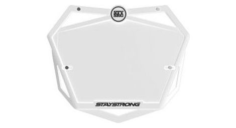 Plaque numeros bmx stay strong pro white