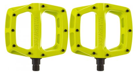 Paire de pédales plates dmr v8 citron vert