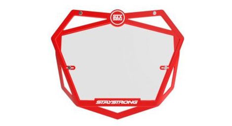 Plaque numeros bmx stay strong pro red