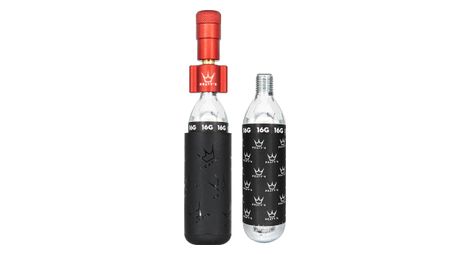 Peaty's Holeshot Road/Gravel Kit Red CO2 Inflator + 2 CO2 Kartuschen (16g)
