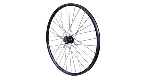 Roue vtc 700x35 disc avant m640 alu noir moyeu shimano disc m745 6 trous tubetype et tubeless ready