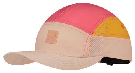 Buff unisex 5 panel go cap pink/beige