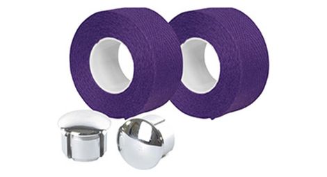 Ruban de guidon velox tressostar 90 coton violet 20mm x 2,80m (vendu au blister de 2)