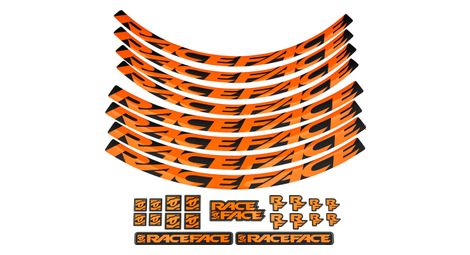 Kit stickers de roue race face orange