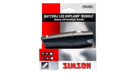 Simson phare avant batterie bundle 25 lux support de guidon