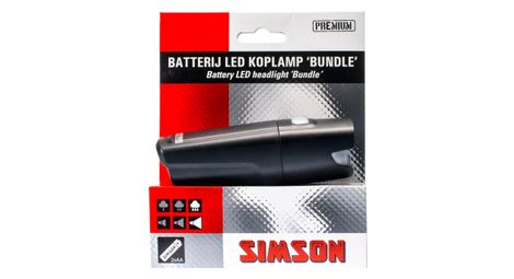 SIMSON phare avant Batterie Bundle 25 lux support de guidon