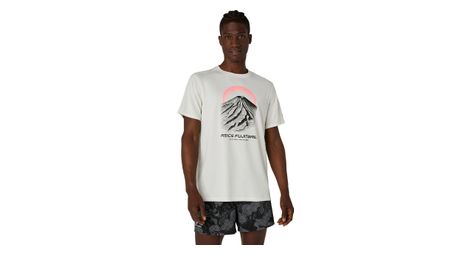 Maglietta da trail Asics Fujitrail con logo, bianca, da uomo