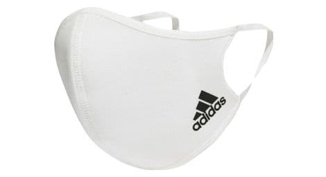 Pack de 3 masques adidas face covers blanc m/l