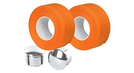 Ruban de guidon velox tressostar 90 coton orange 20mm x 2,80m (vendu au blister de 2)