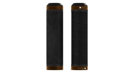 Paire de poignees brooks cambium rubber 130 130mm noir et orange