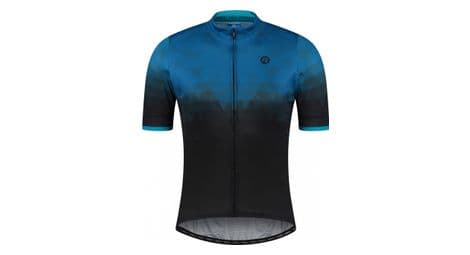 Maillot manches courtes velo rogelli sphere - homme - noir/bleu