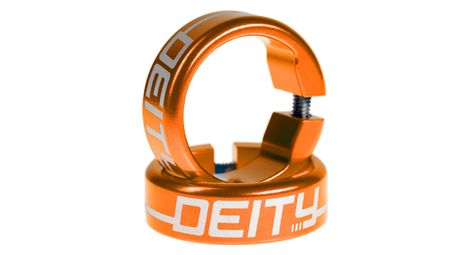 Bagues deity grip clamps aluminium orange