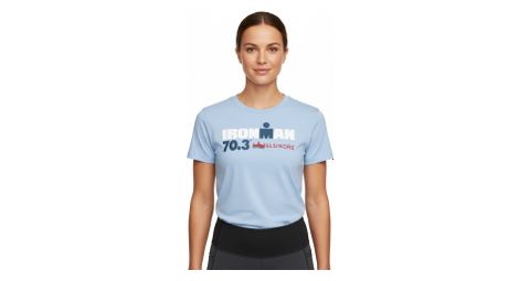 T-shirt manches courtes ironman 70.3 elsinore bleu ciel femme