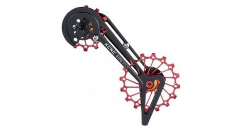 Jockey wheel system kcnc galets de dérailleur shimano 8000/9100 12+16 dents roulement céramique rouge