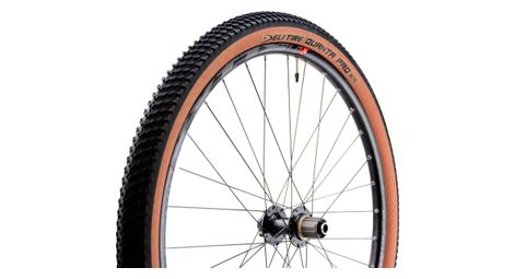Pneu gravel 27 5x2 10 ts deli quanta pro anticrevaison 1 3mm noir marron tan sa 270