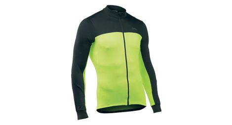 Maillot manches longues force 2 jaune fluo noir