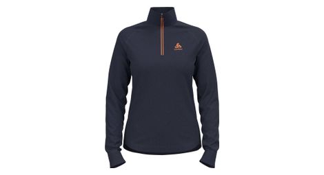 Damen Odlo 1/2 Zip Berra Langarmtrikot Dunkelblau