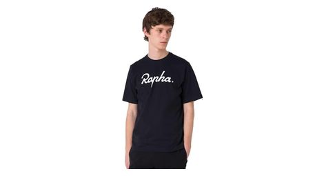 T-shirt rapha coton large logo noir/blanc