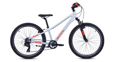 S’COOL Xroc pro, vélo enfant, 7 vitesses, Gris/Orange néon