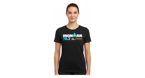 Ironman 70.3 Frankreich Kurzarm T-Shirt Schwarz Damen