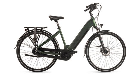 Vélo de ville électrique adore 28 aluminium citybike cx-280 moteur central 75nm / 15ah vert mat