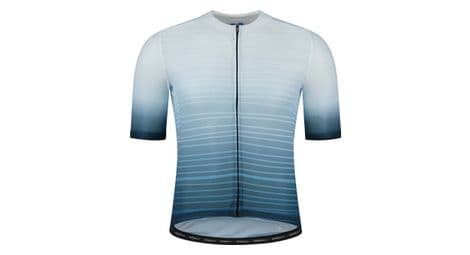 Maillot manches courtes velo rogelli - homme - bleu/blanc