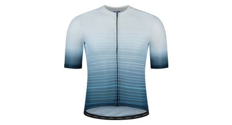 Maillot manches courtes velo rogelli - homme - bleu/blanc