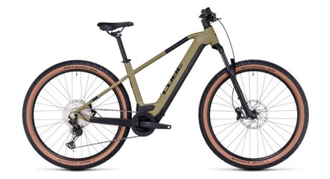 cube reaction hybrid race 750 electric hardtail mtb shimano deore xt 12s 750 wh 29   olive green 2023
