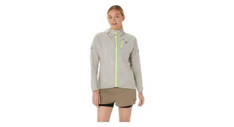 Asics fujitrail waterproof jacket grey women