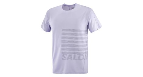 Maillot de manga corta salomon sense aero graphic azul/gris hombre