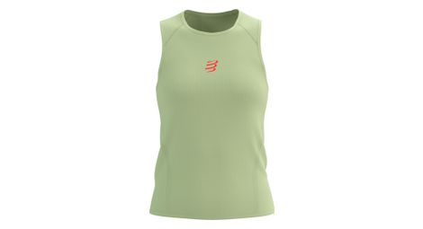 Camiseta de tirantes compressport trail racing verde mujer