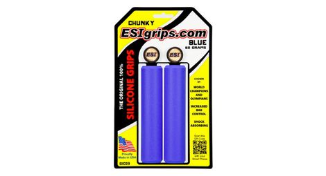 Paire de grips esi chunky 32mm bleu