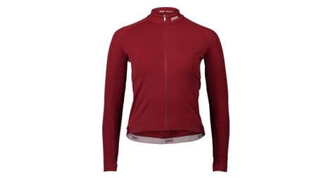 Maillot de manga larga rojo granateambientthermal para mujer de poc