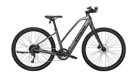 Velo de fitness electrique trek dual sport 2 stagger shimano altus 9v 250 wh 650 mm gris 2023