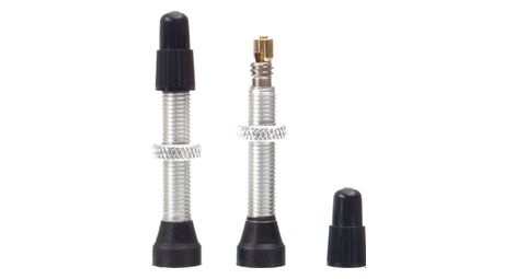 Neatt presta pair of tubeless valves silver 44 mm