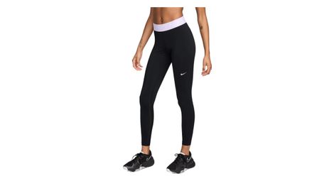 Mallas largas nike pro negro malva para mujer